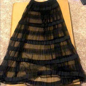 Small Black Mesh Maxi shirt